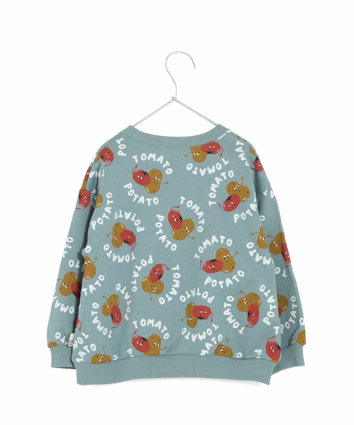 日本 MYD 馬鈴薯&番茄好朋友 長袖衛衣 (薄荷綠，120) M540126