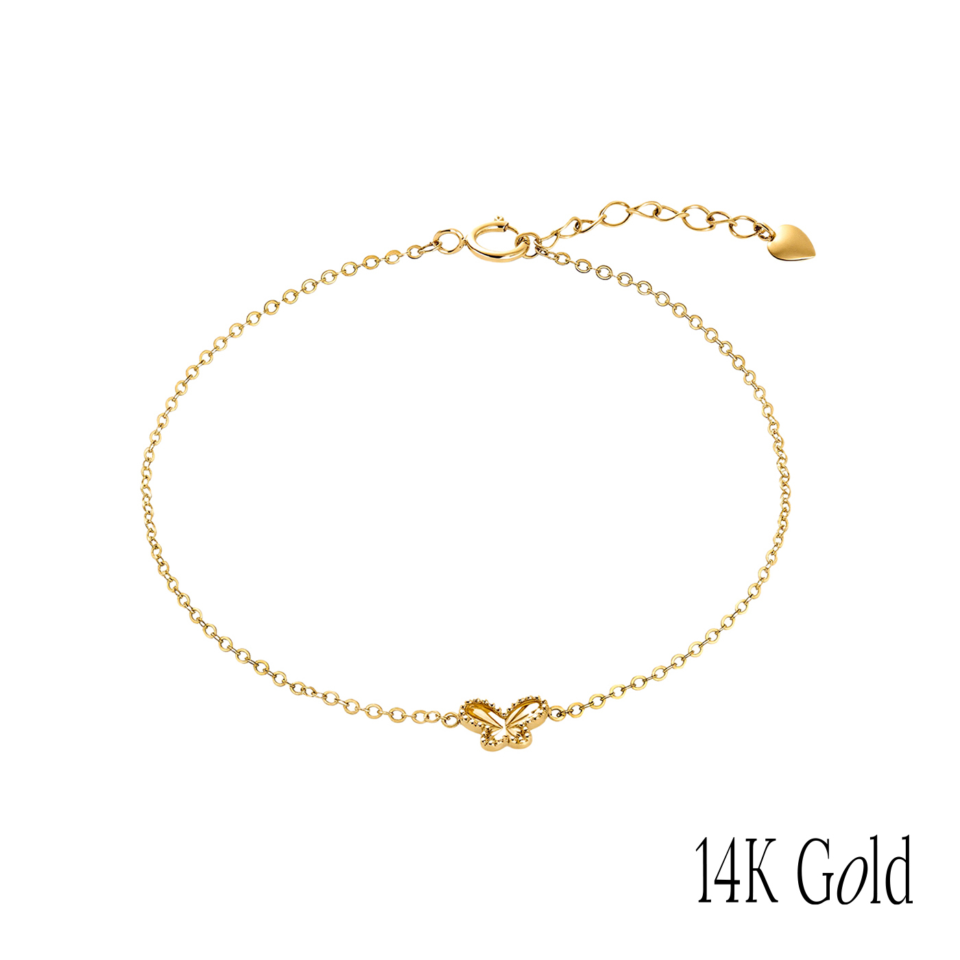 14K純金,K金飾品,蝴蝶,精品手鍊