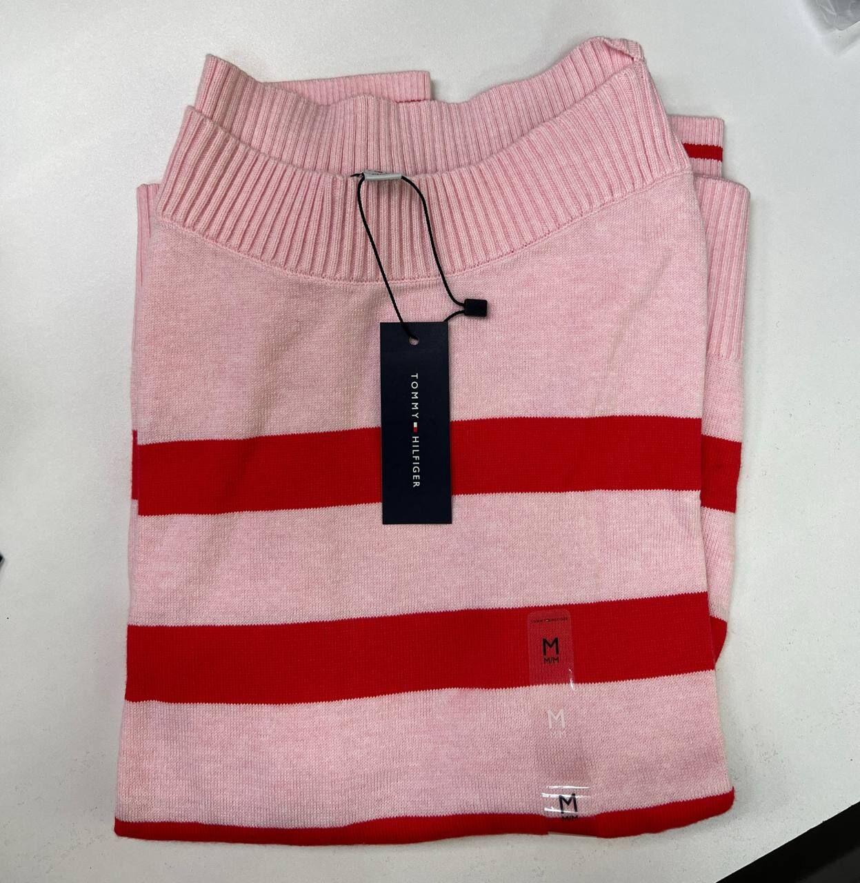[S] TOMMY HILFIGER RED STRIPE BOATNECK SWEATER, XW04164-651 (STH1418)