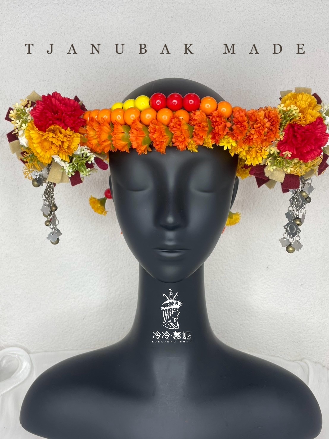 W-N.80木珠花環56cm