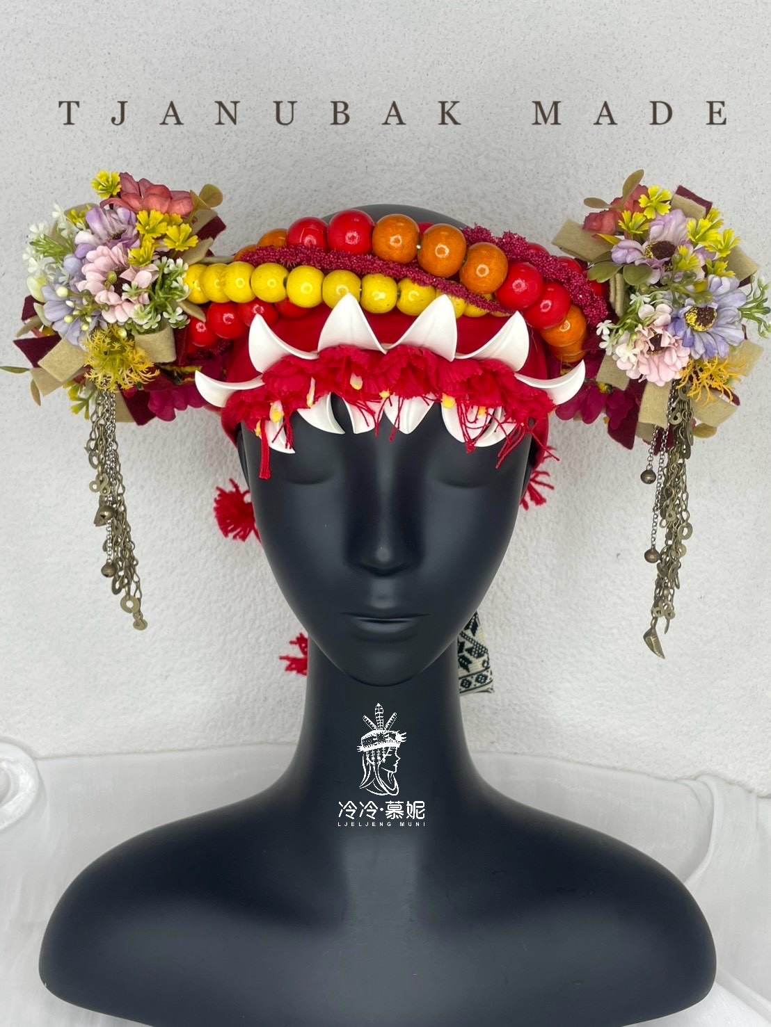 W-No.79木珠配花頭飾55cm