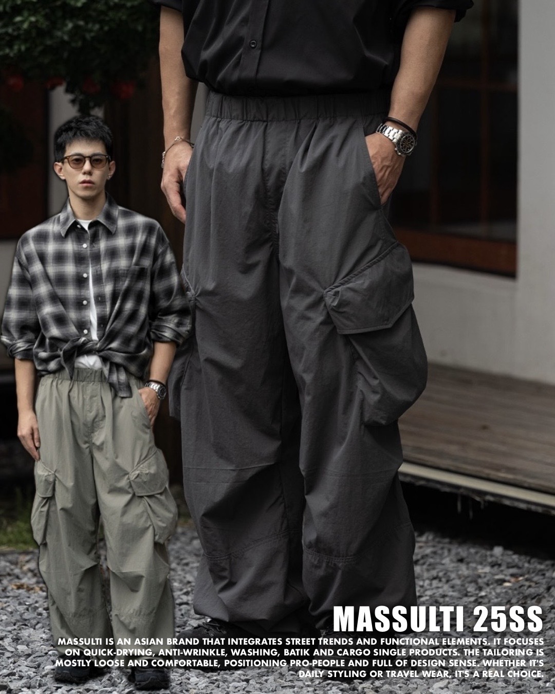 #預購 MASSULTI 25AW Cordura 暗格肌理 耐磨 抗撕裂 彎刀褲 工裝褲