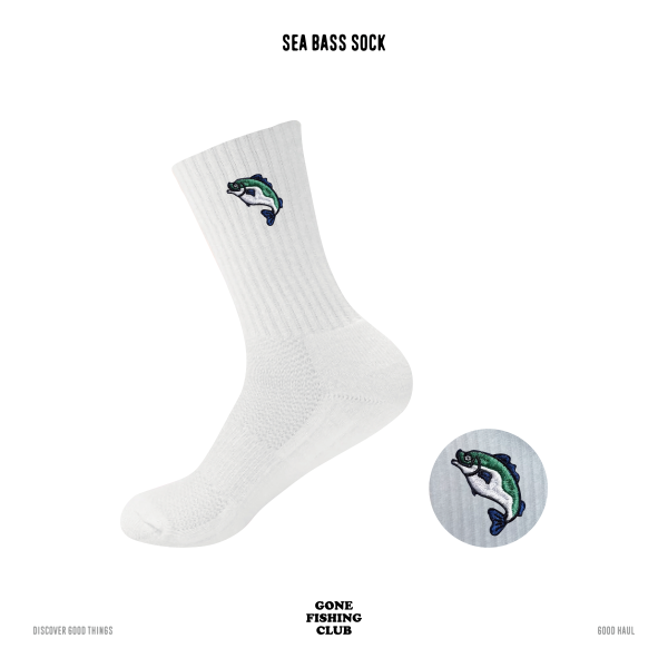 SEA BASS EMBROIDERY SOCK