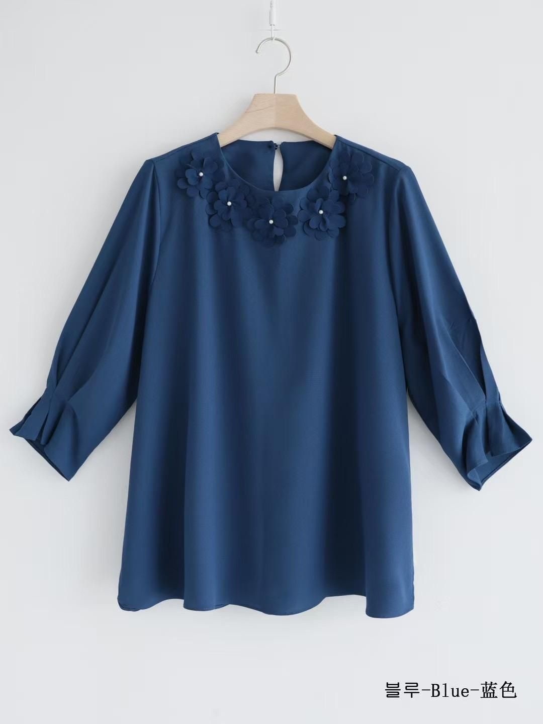 韓國立體花Gate 雪紡衫 ~104T