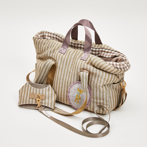 Louisdog 卡其條紋5提袋