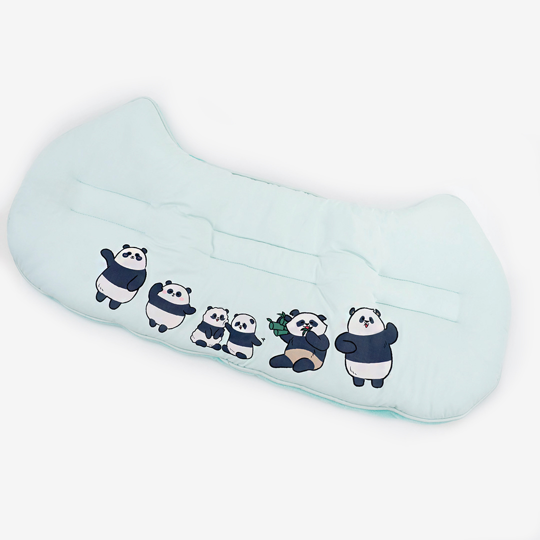 Ocean Park Panda Family Cooling Stroller Bumper Guard