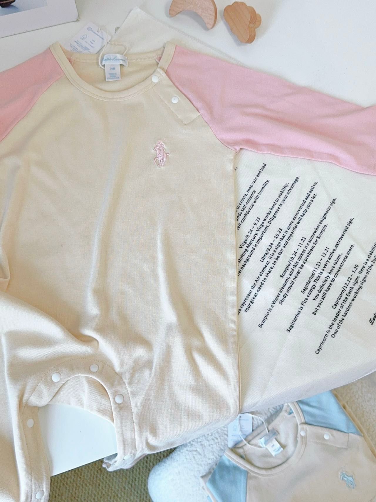 廠單RL Polo拉架棉撞色連身衣