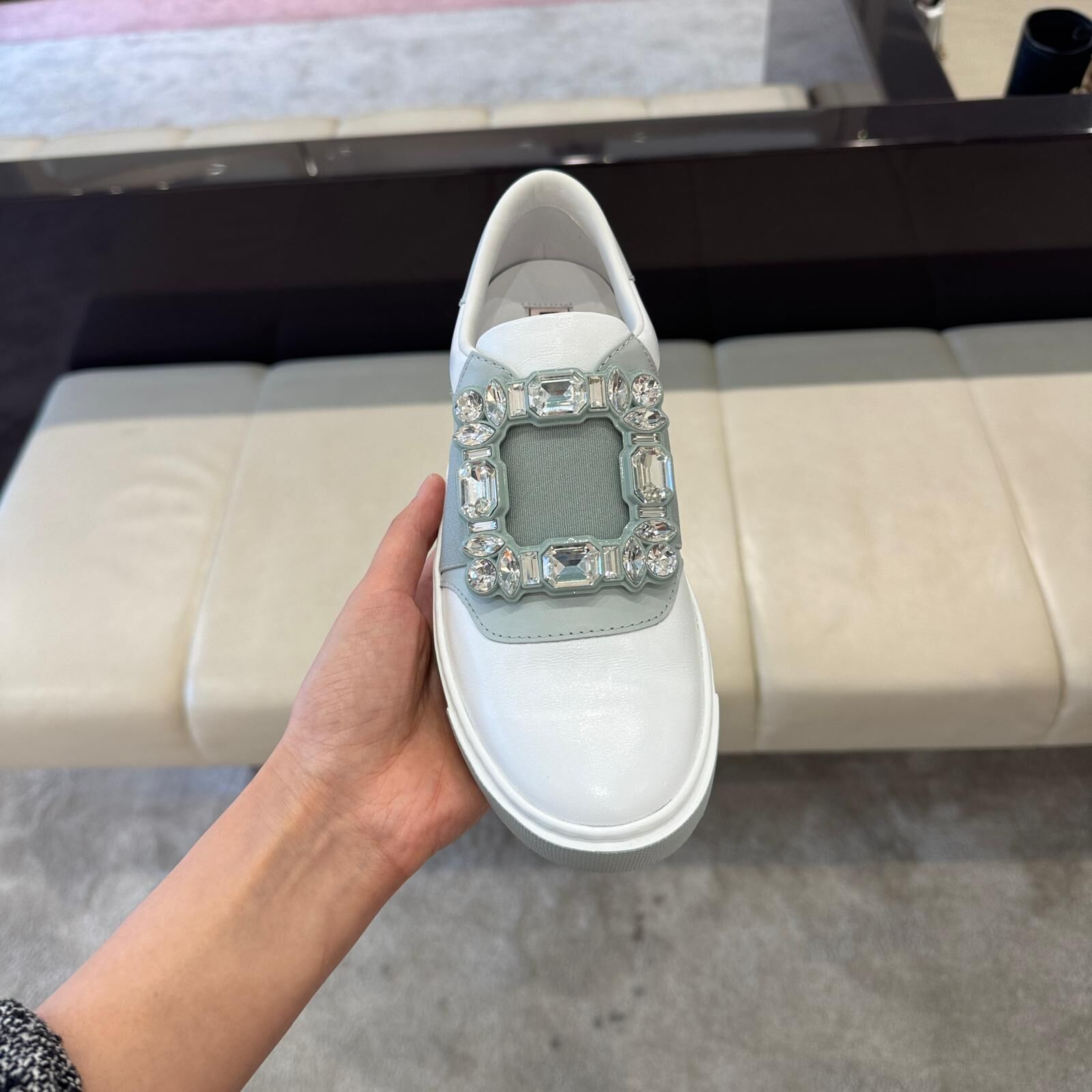Roger Vivier RV very Vivier strass sneakers Blue