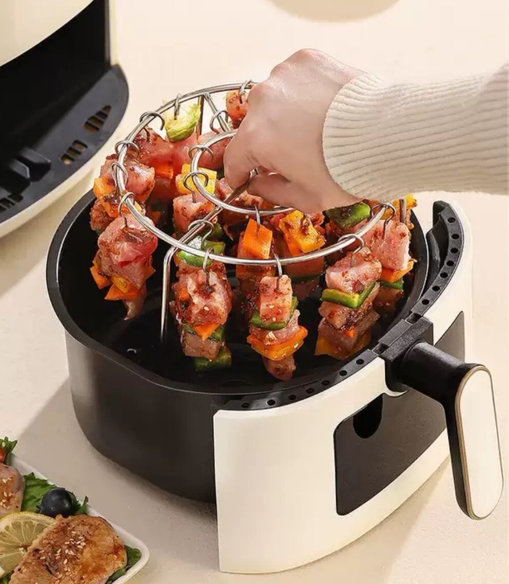 氣炸鍋專用不銹鋼立式燒烤架