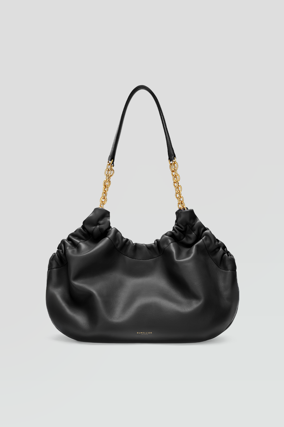 DeMellier｜MIDI MIAMI 真皮鏈帶皺褶肩背包