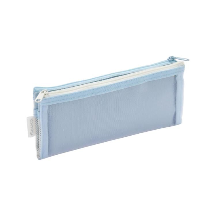 Raymay纖巧可折疊網狀筆袋/ 藍