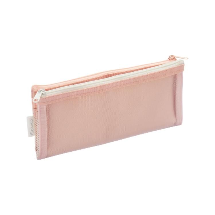 Raymay纖巧可折疊網狀筆袋/ 粉紅