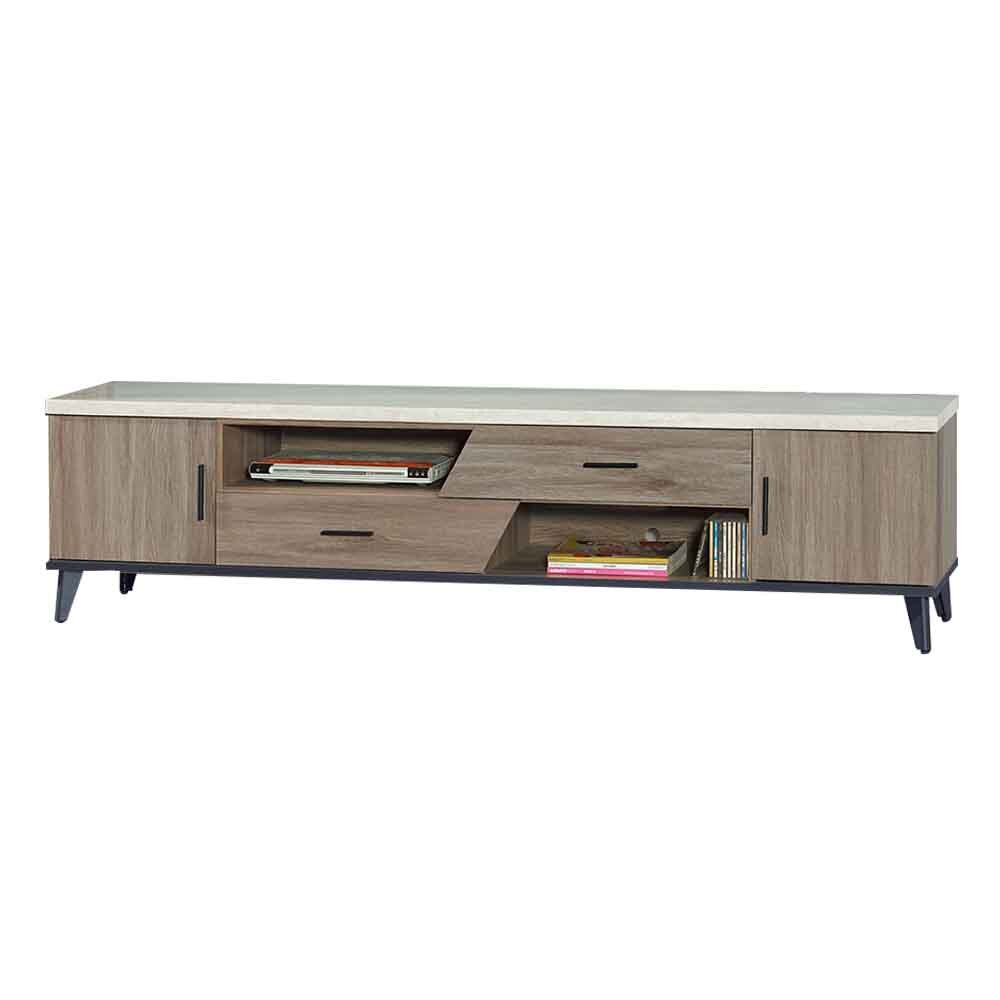 艾克森6.9尺二門二抽仿石面電視櫃/長櫃