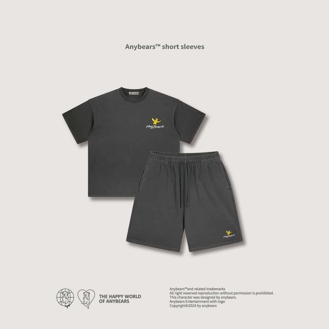 ANYBEARS® Yellow Angel BEAR 黃天使熊 水洗短Tee / 短褲