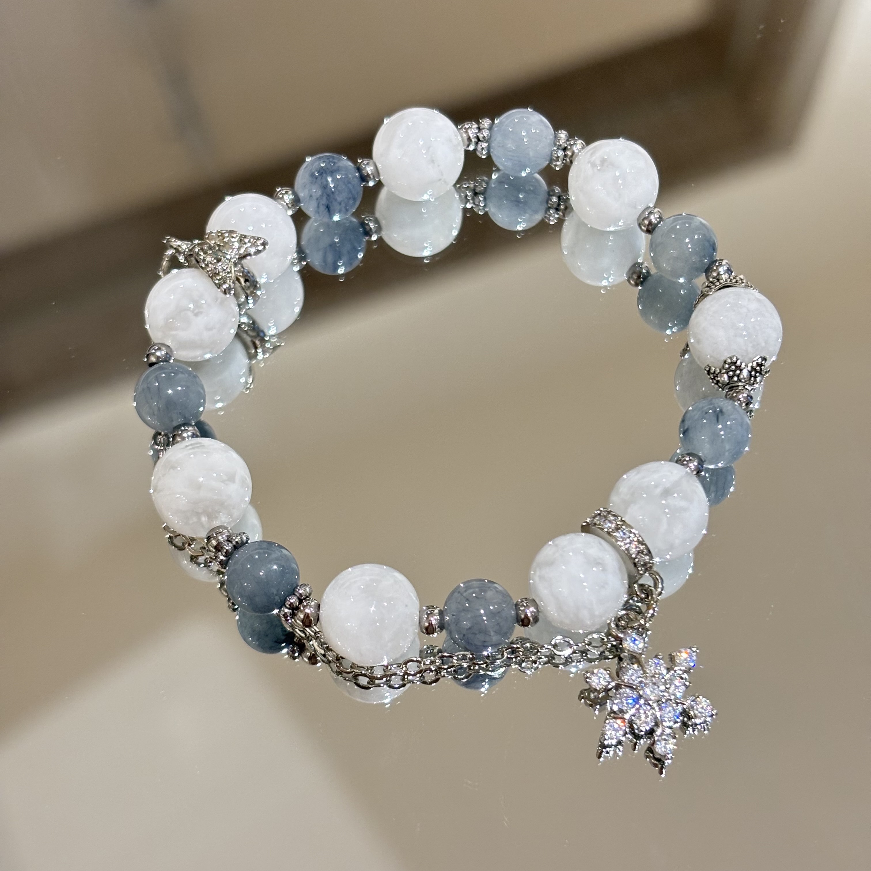 吸引財富防小人 | 冰霜白晝 | 藍兔毛《彈力繩款式》