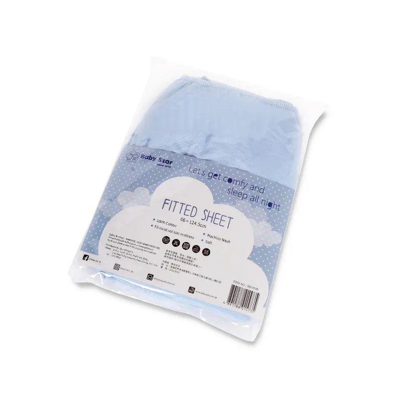 Baby Star 嬰兒床笠 - 藍色