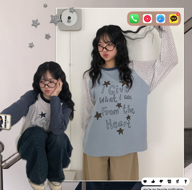 早秋預訂｜星星長袖T 恤