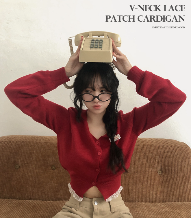 早秋預訂｜PATCH LACE 針織開襟衫