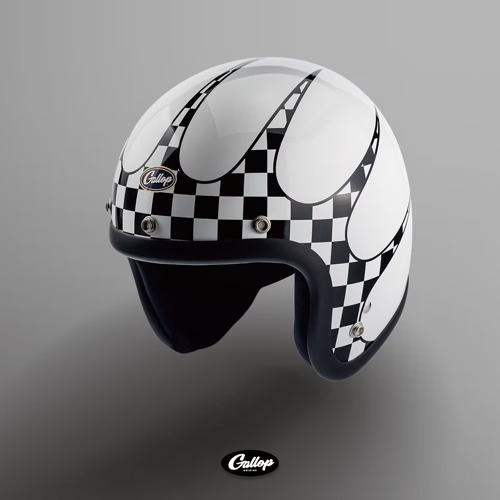 GALLOP P-51 Mustang戰鬥機【白格白底】 3/4罩式