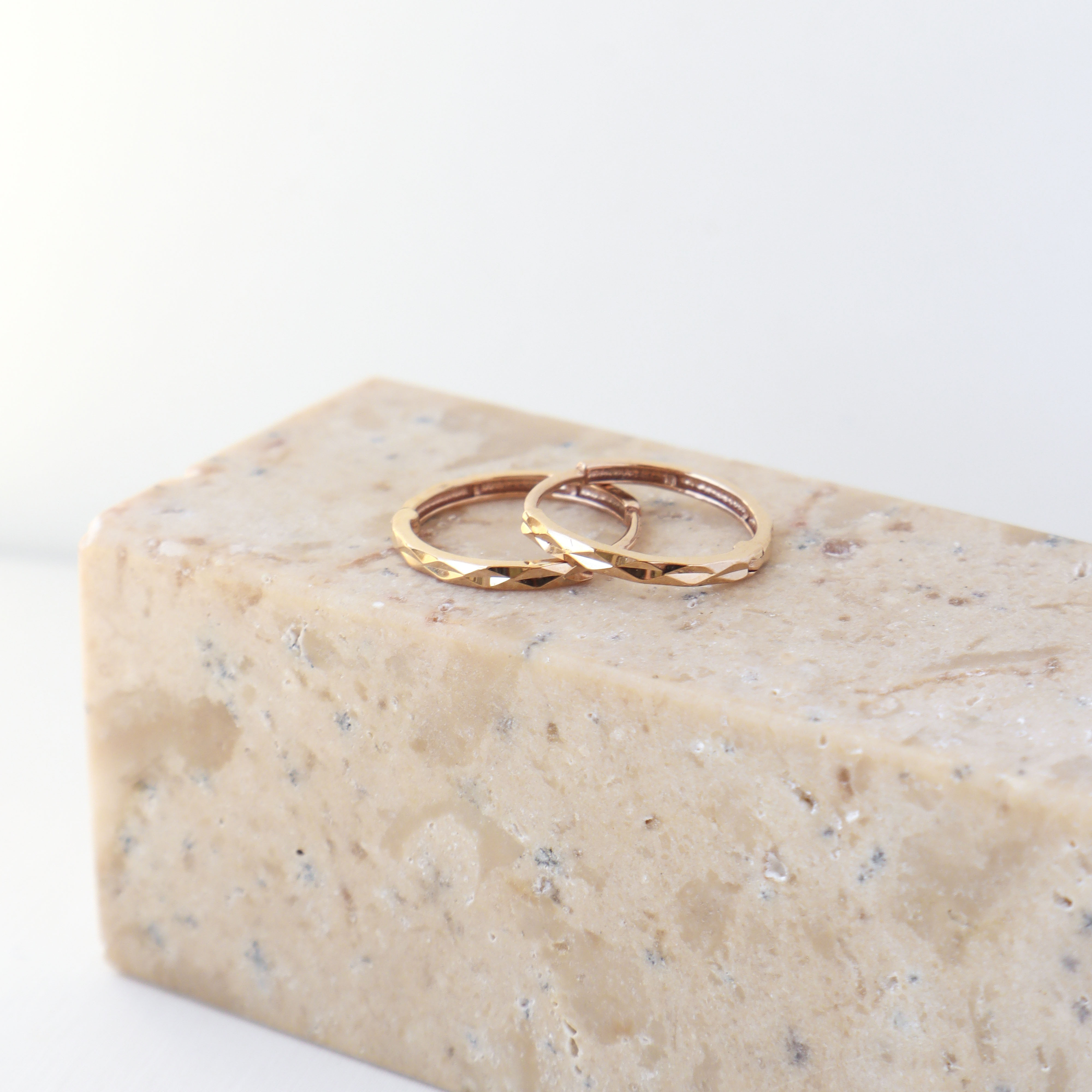 10K/細款菱線圈式耳環