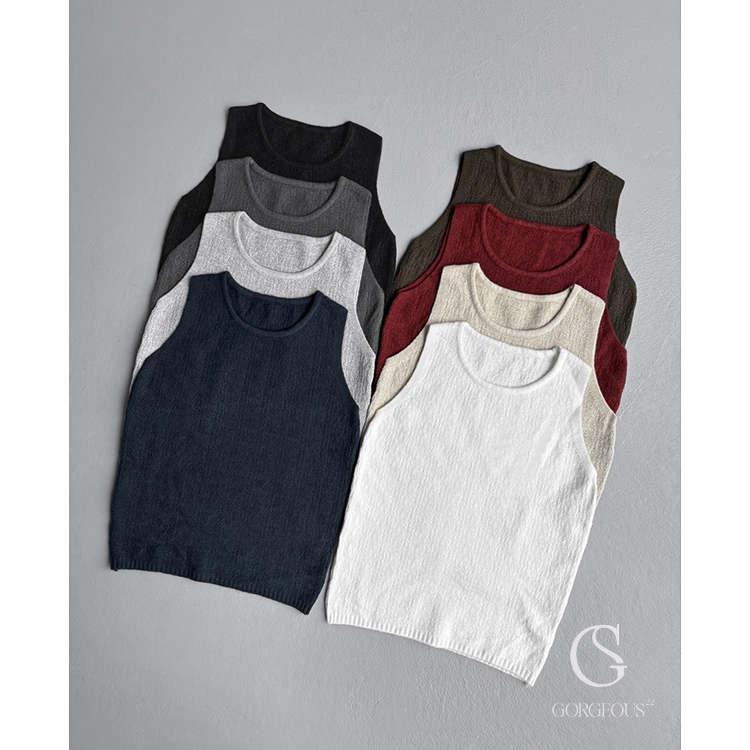 D06 現貨「韓系紋路高質感背心」