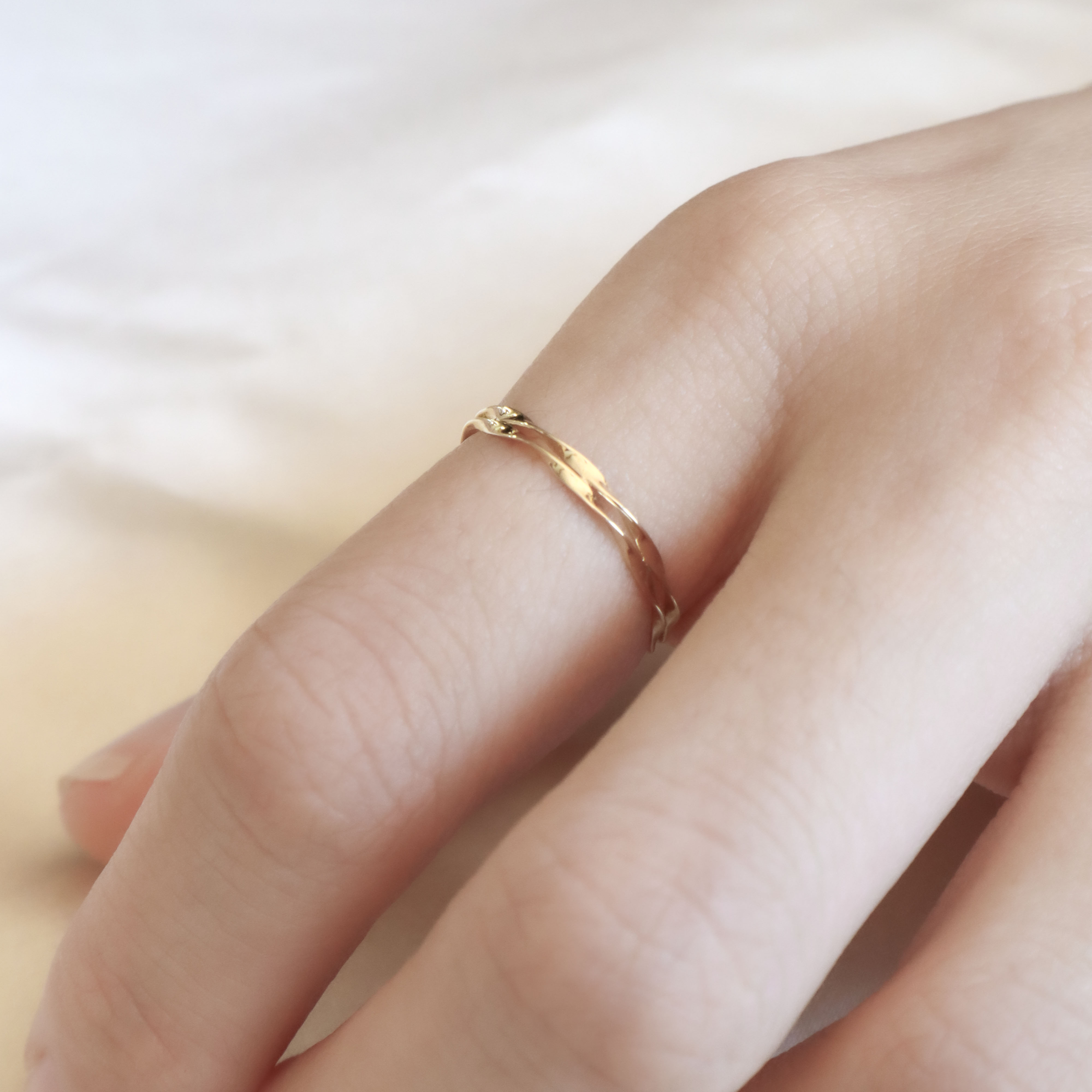 10K/微浪雙層戒指