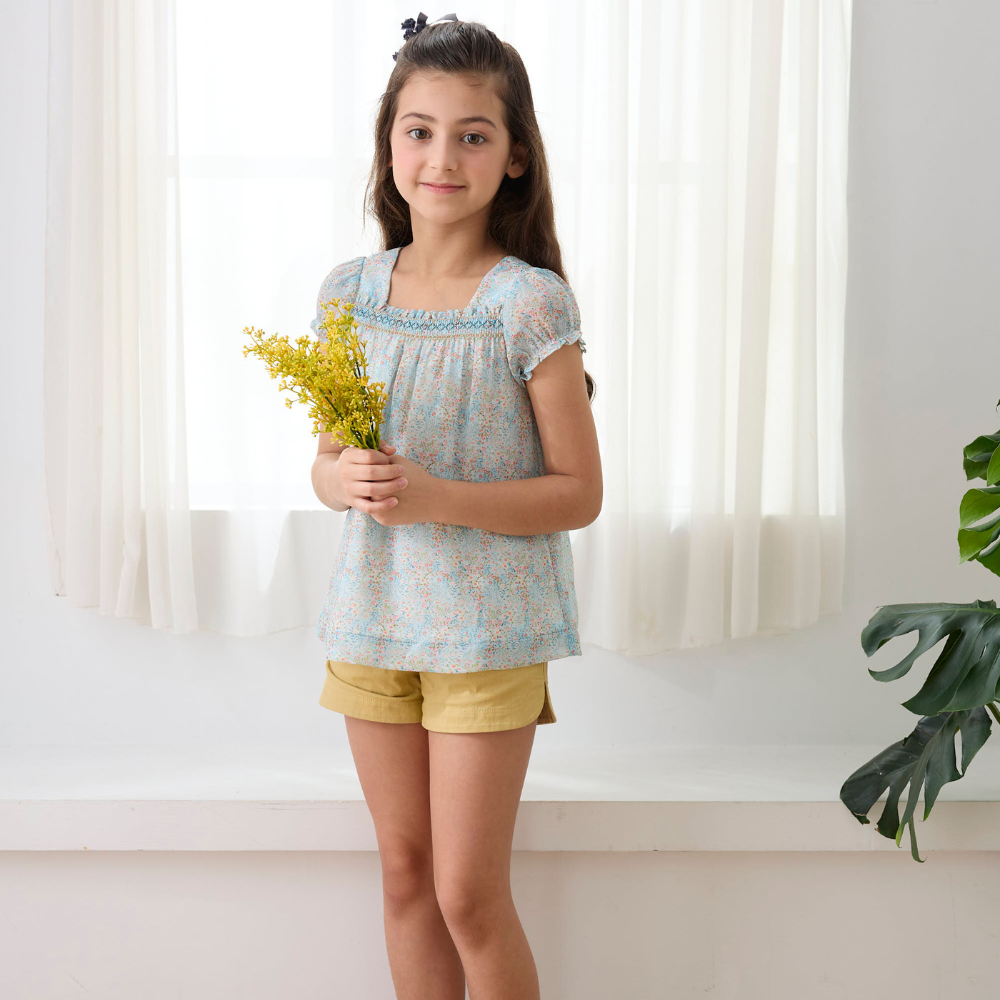 PIPPY休閒俏麗家居鬆緊短褲  黃