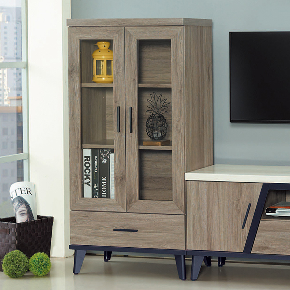 艾克森2尺二門一抽展示櫃/置物收納櫃