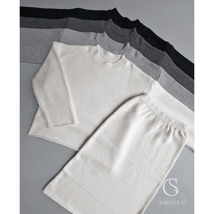 G6085「高磅1+1歐膩長裙」