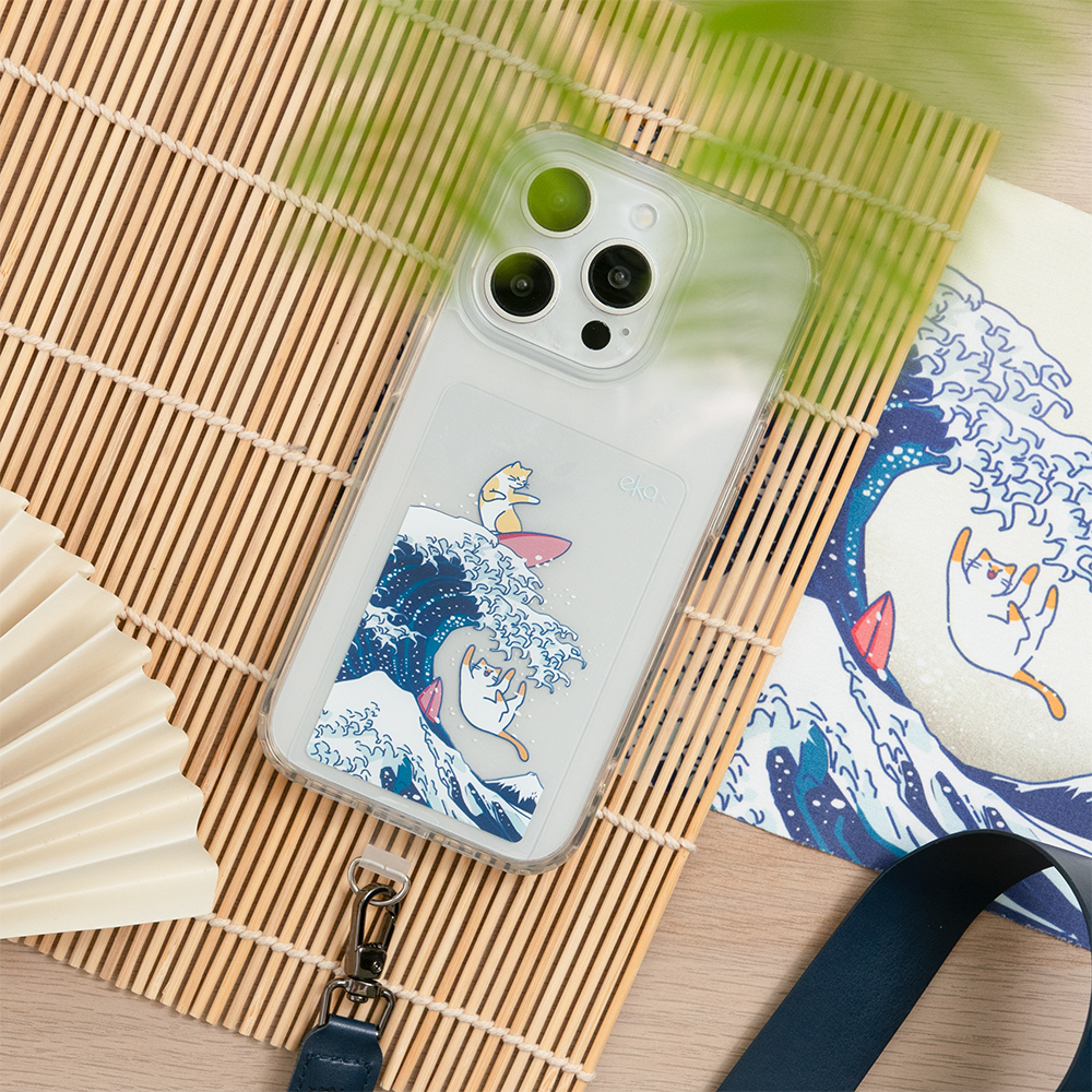 【神奈川沖浪喵】果凍大方造型手機掛繩夾片