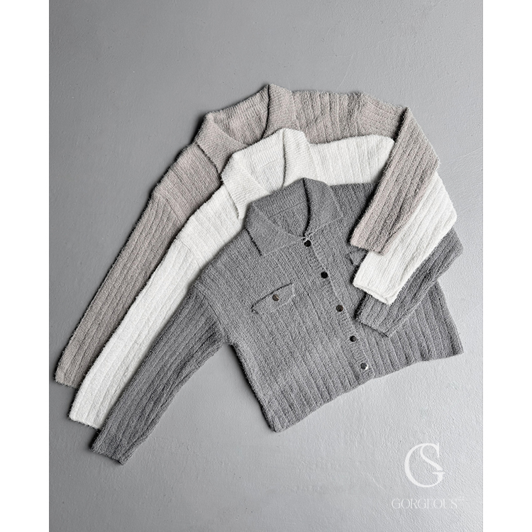 D92「 毛茸茸釦子外套衣 」