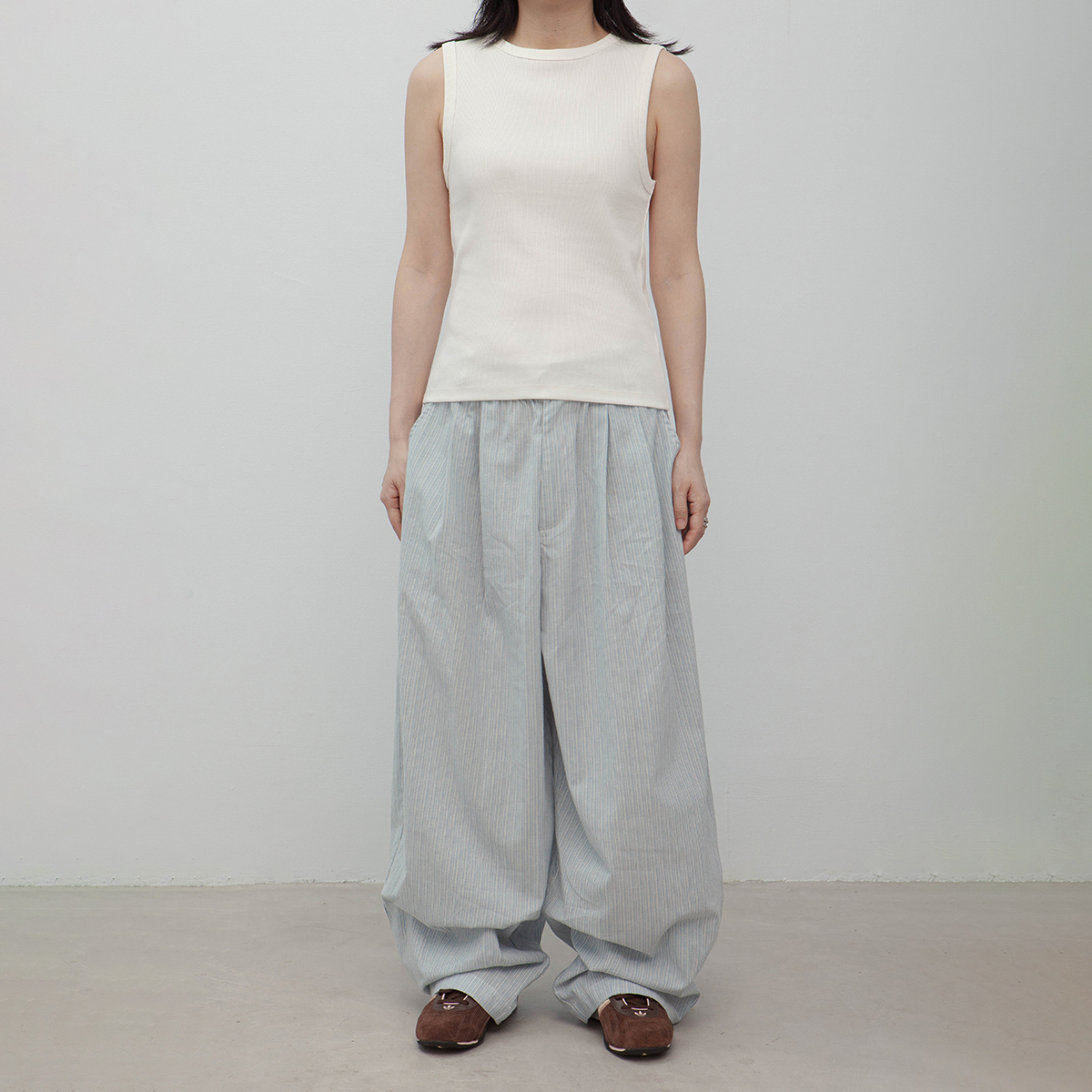 羅紋針織無袖上衣