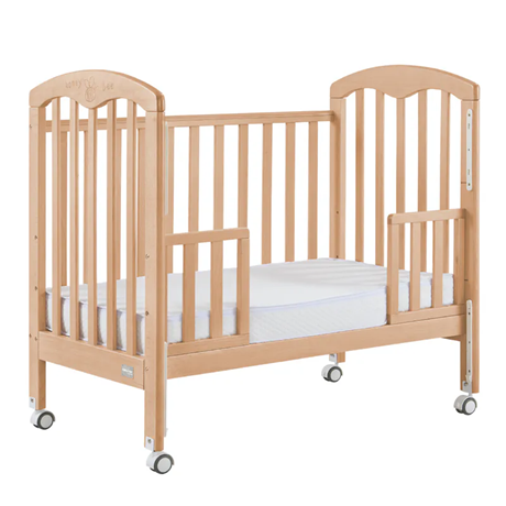 Baby Star Cozzi+ 嬰兒木床(兒童床版本)附有4”床褥 – 原木色 / 歐洲櫸木