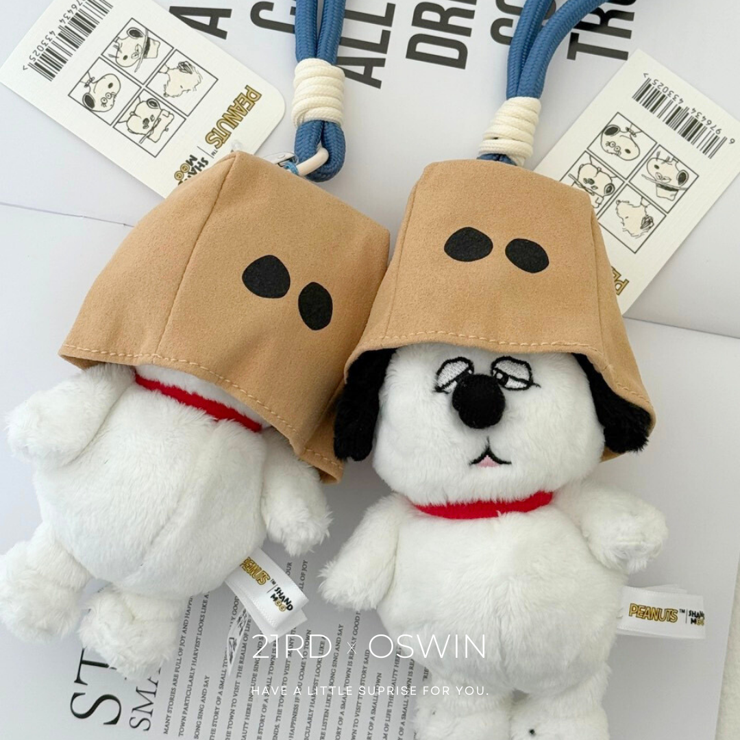 PEANUTS 經典系列 紙袋歐拉夫 毛絨吊飾