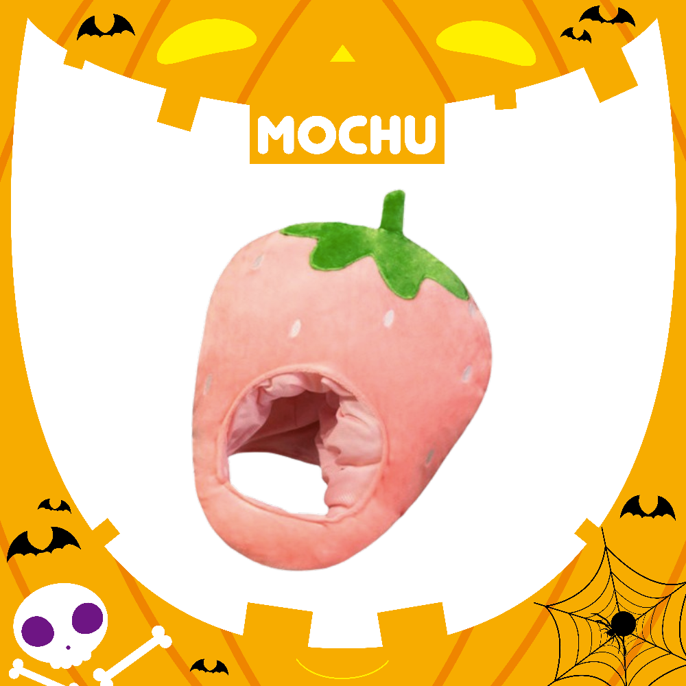 (紅色現貨)草莓造型頭套