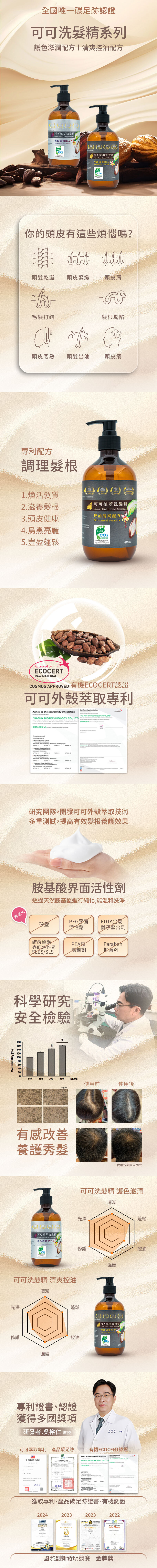 洗髮精,護色,生髮,落髮,髮根強健,可可,頭皮清潔,控油