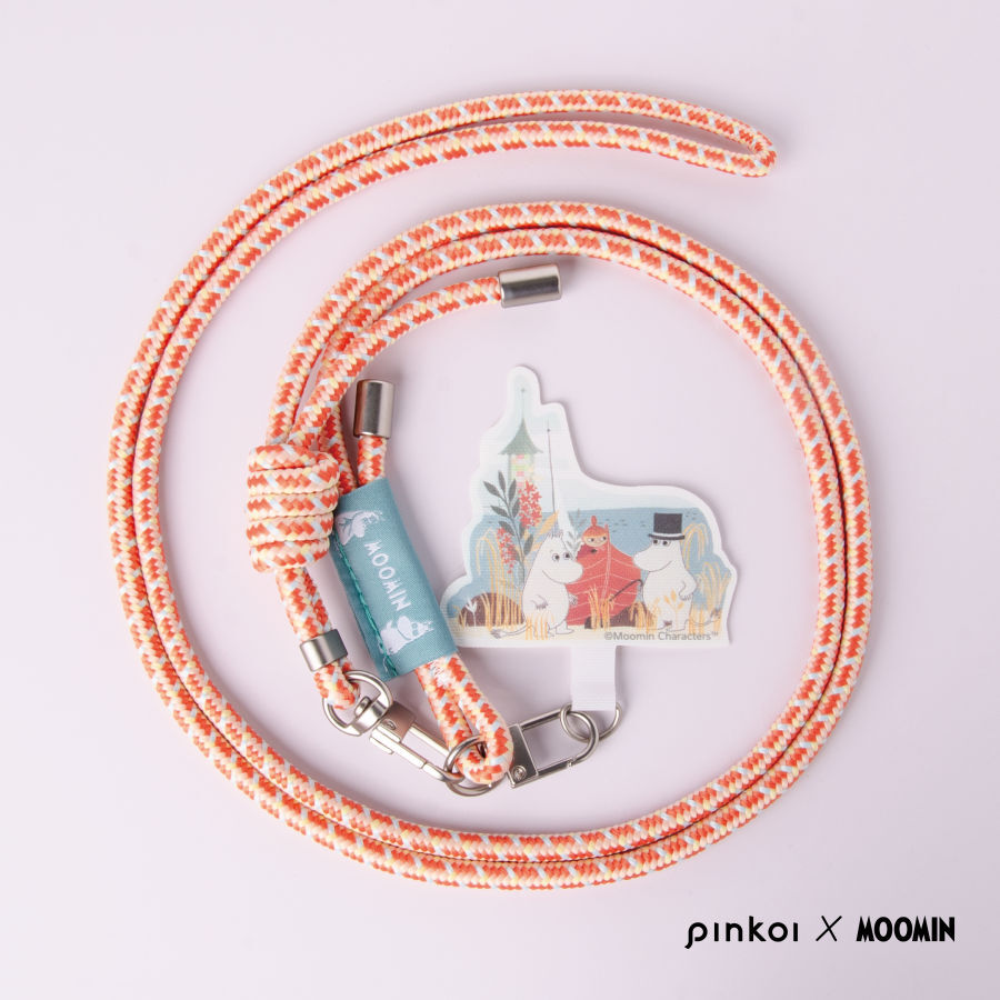 【Pinkoi × Moomin】スマホショルダークリップセット｜ムーミンパパとムーミントロールのお出かけ