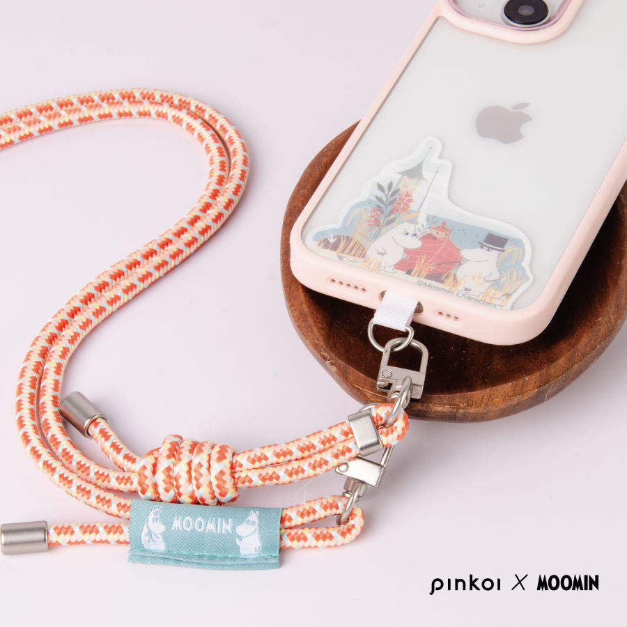【Pinkoi × Moomin】スマホショルダークリップセット｜ムーミンパパとムーミントロールのお出かけ