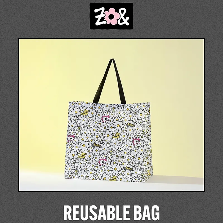 Zo&Friends︱小雛菊購物袋 白色
