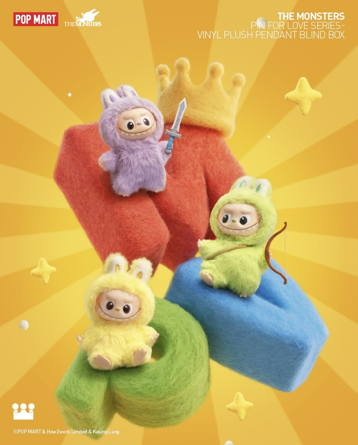 THE MONSTERS 心底密碼系列 搪膠毛絨吊飾盲盒
