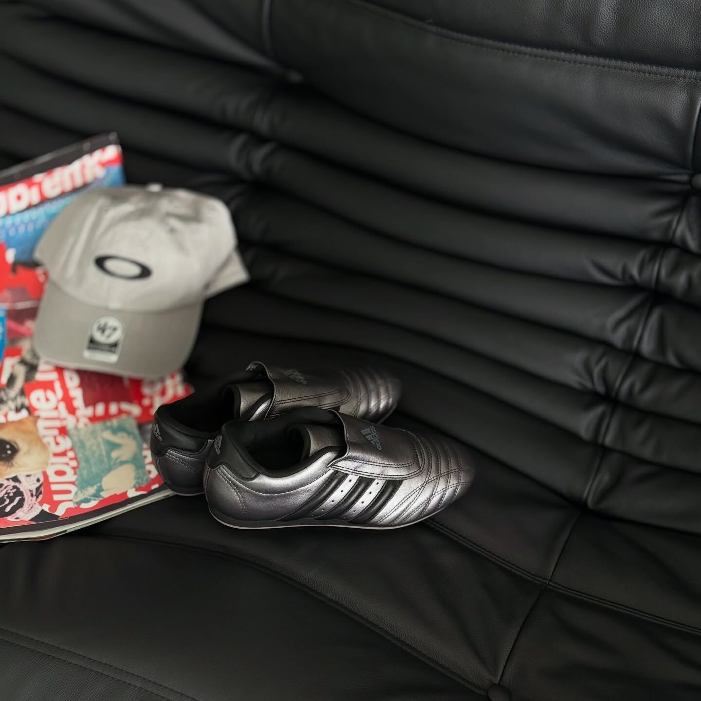 Adidas Originals Taekwondo 液態銀 黑色 懶人 薄底 復古鞋 JS4024