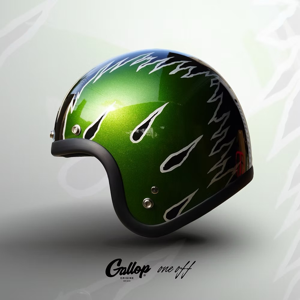 GALLOP ONE OFF系列 限量創作【黑綠】 3/4罩式