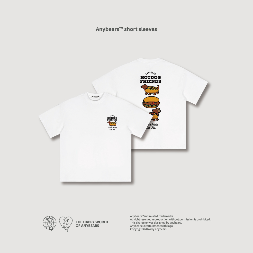 ANYBEARS® Hotdog Friends 臘腸狗朋友 短Tee