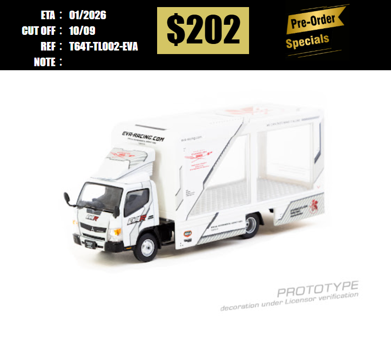 PO-$202 * TARMAC * 1:64 Mitsubishi Fuso Canter EVA Racing [OD29/08]