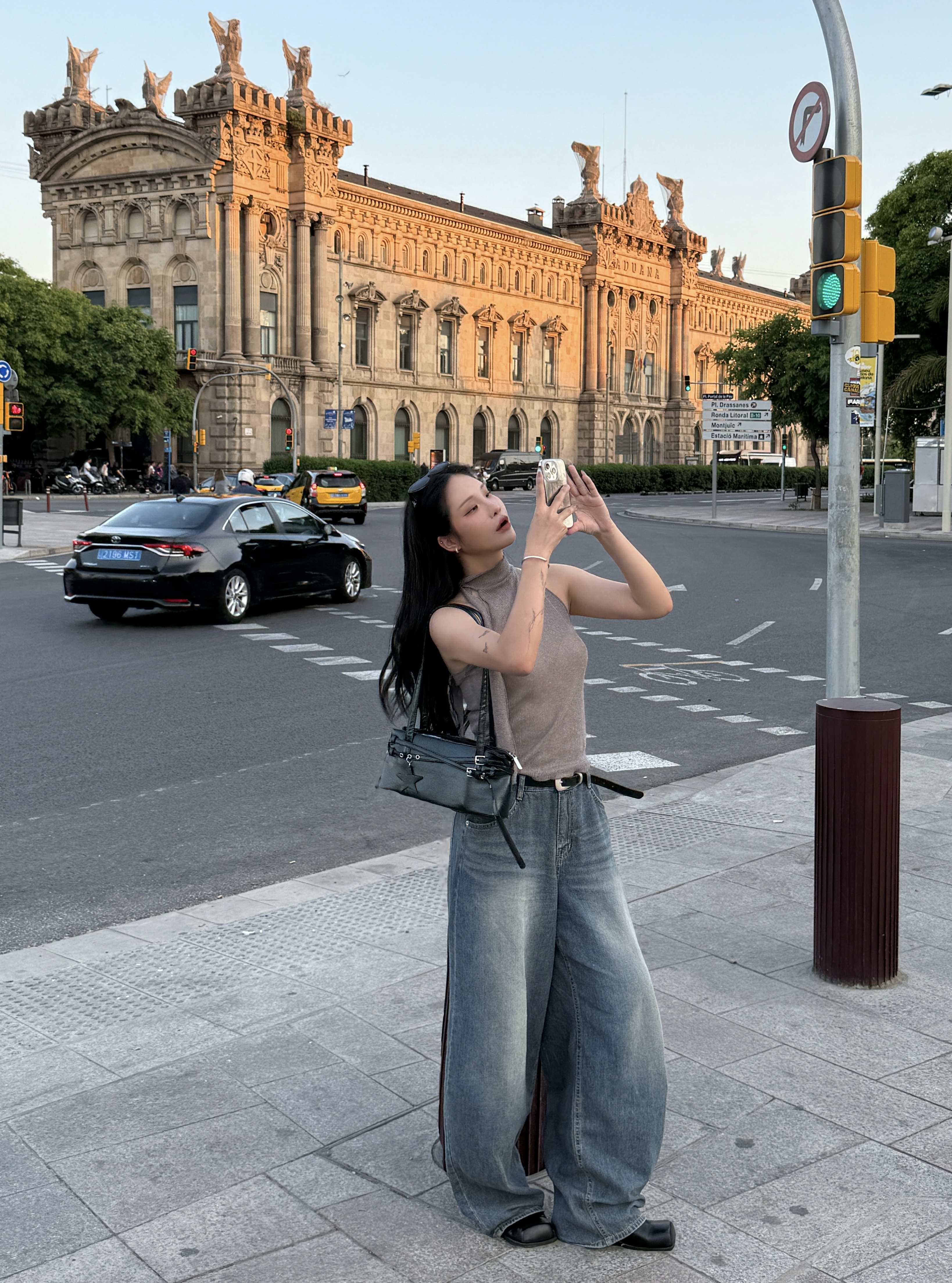 【現貨】U21 日常留白 廓型丹寧褲 (M)