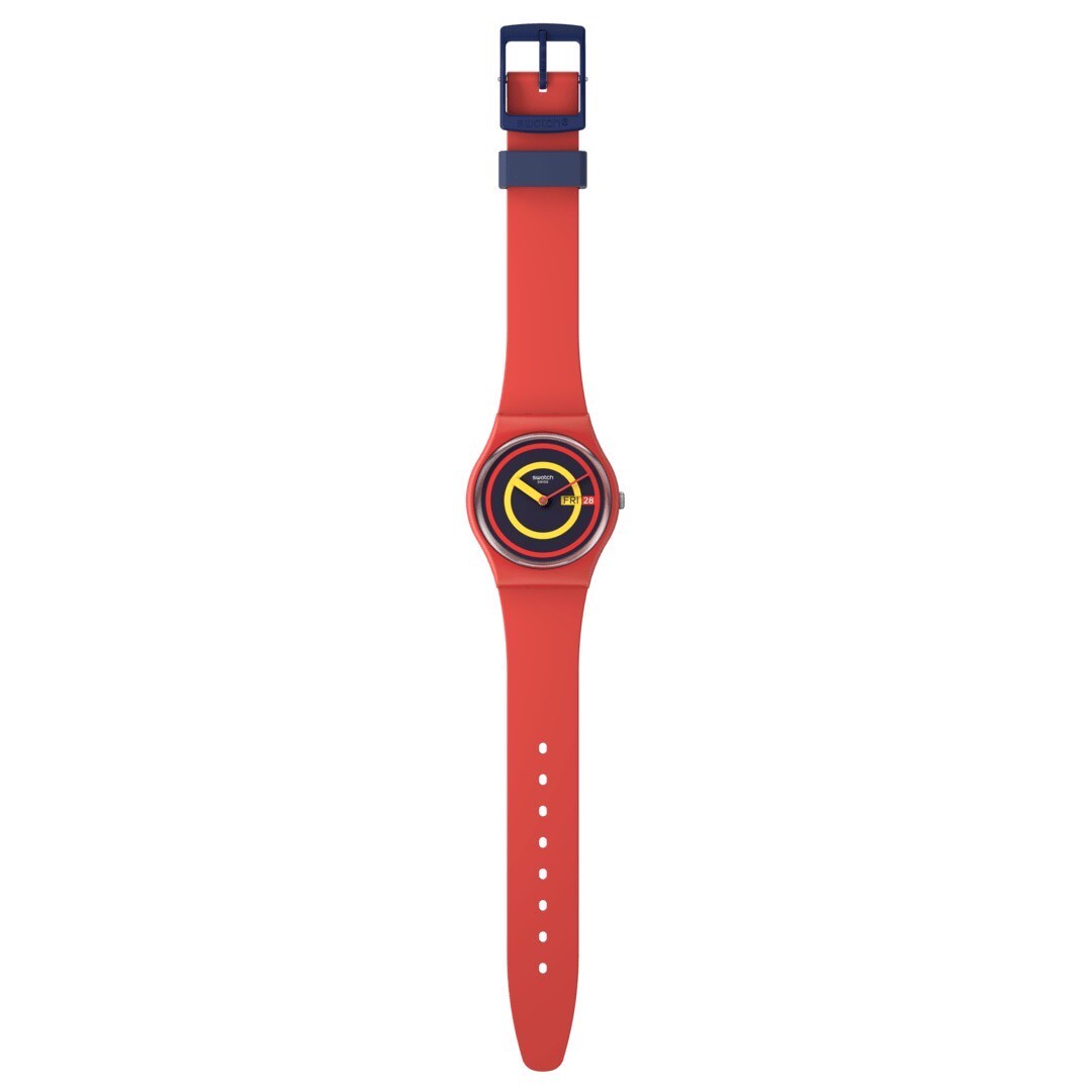 【Swatch】SWATCH CONCENTRIC RED SO28R702 34mm 現代鐘錶