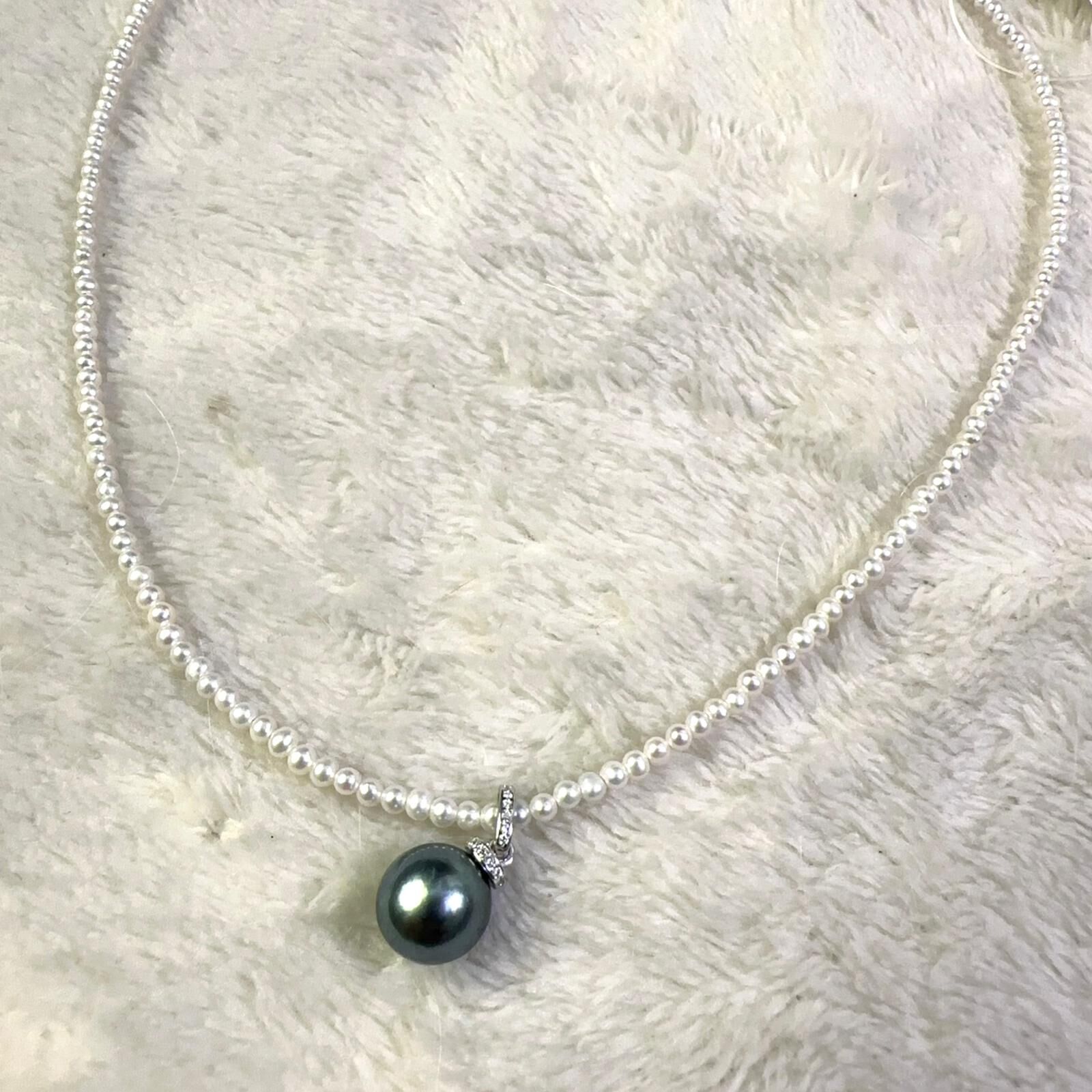 【直播】LL082837 S925銀 大溪地黑珍珠頸鏈(SPN5460001)