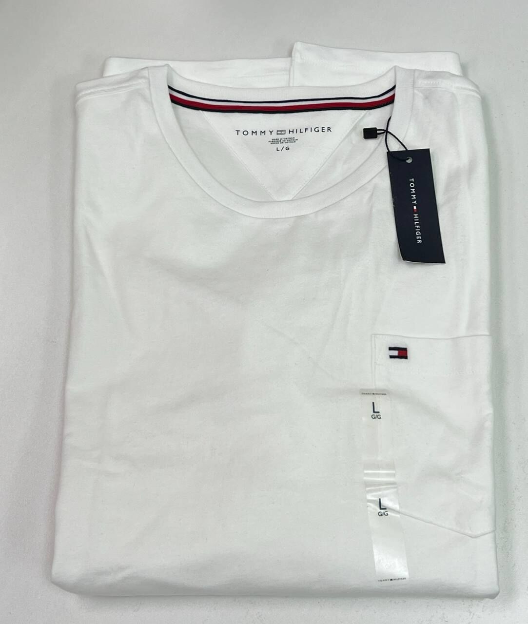 [S] TOMMY HILFIGER OPTIC WHITE EVERYDAY POCKET T-SHIRT, 78JB151-100 (STH1444)