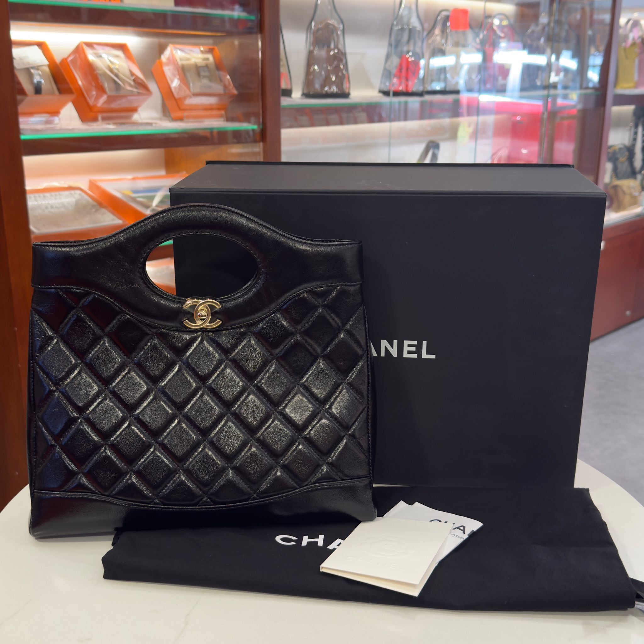 全新CHANEL 31 BAG AS4853 黑色/小號 油蠟皮 #BRAND NEW #香榭站正品