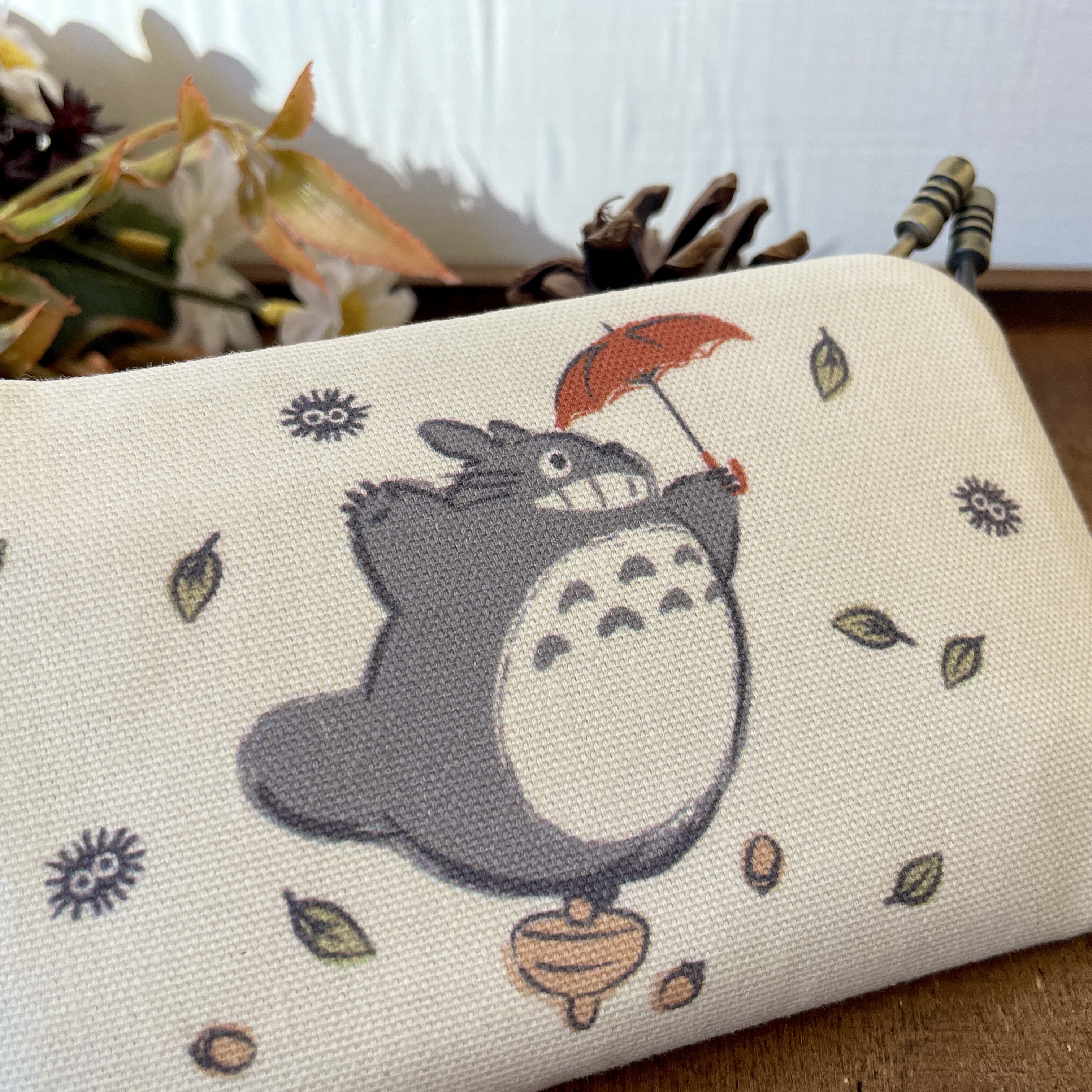 珠扣名片夾 龍貓 起飛